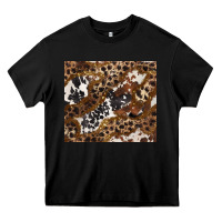 Black leopard and cowhides Heavy Core Tee - BarkalooDesign