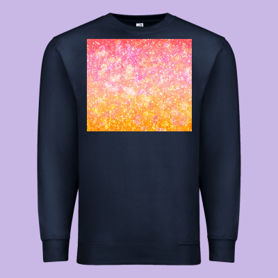 Orange Pink Ombre Glitter Premium Sweatshirt Designed By Tumblerdesignbyshophia