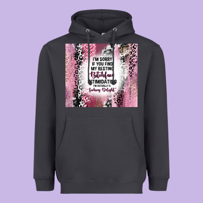 I'm Sorry If You Find My Resting Bitchface Intimid Heavyweight Hoodie Designed By Tumblerdesignbyshophia