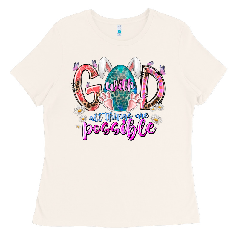 With God All Things Are Possible Ladies Tee by RacoonDesign | Teevron