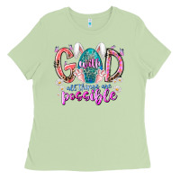 Matcha with god all things are possible Ladies Tee - RacoonDesign