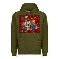 Army Green wizard kids with glitter Premium Hoodie - TumblerDesignByShophia