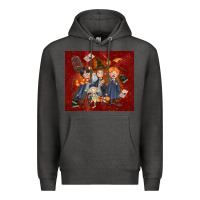 Charcoal Heather wizard kids with glitter Premium Hoodie - TumblerDesignByShophia