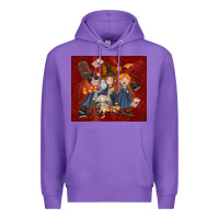 Purple wizard kids with glitter Premium Hoodie - TumblerDesignByShophia