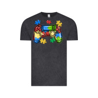Vintage Black autism awareness video game controller Vintage Tee - MaliasSmallBusiness