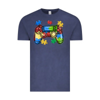 Vintage Denim autism awareness video game controller Vintage Tee - MaliasSmallBusiness