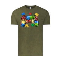 Vintage Olive autism awareness video game controller Vintage Tee - MaliasSmallBusiness
