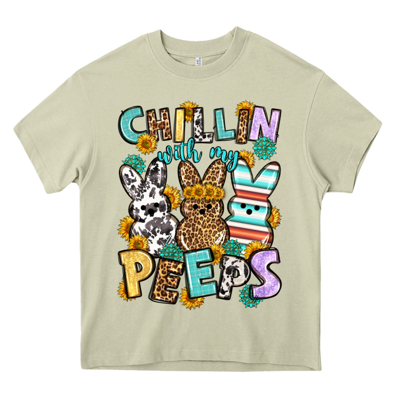 Chillin With My Peeps Easter Heavy Core Tee by OliviaCreatesArt | Teevron