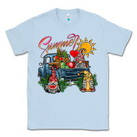 Dusty Blue summer gnomes  truck Classic Tee - CowhideDigitalArt