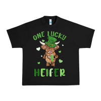 Black one lucky heifer Urban Heavy Tee - MaliasSmallBusiness