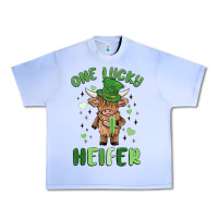 Grape Ice one lucky heifer Urban Heavy Tee - MaliasSmallBusiness