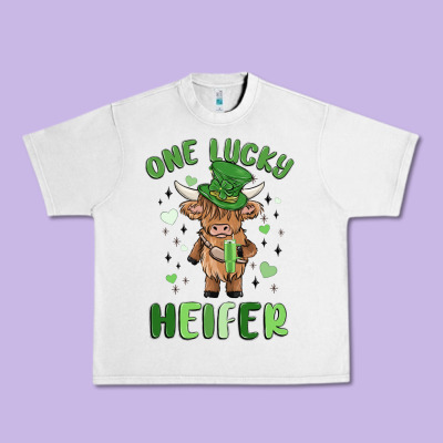 One Lucky Heifer Urban Heavy Tee Designed By Maliassmallbusiness
