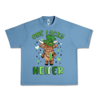 Pebble Blue one lucky heifer Urban Heavy Tee - MaliasSmallBusiness