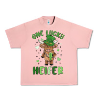Salmon one lucky heifer Urban Heavy Tee - MaliasSmallBusiness