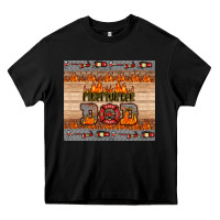 Black firefighter dad Heavy Core Tee - HRA Design Shop