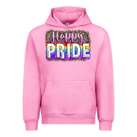 Fuchsia Pink Happy pride Urban Hoodie - FaDigitalArtStudio