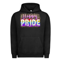 Pigment Black Happy pride Urban Hoodie - FaDigitalArtStudio