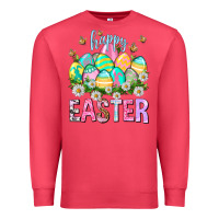 Cardinal Happy Easter with eggs Easter Day Premium Sweatshirt - HowdyJamesFarm