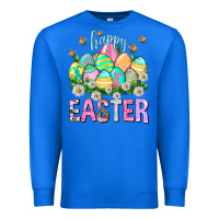 True Royal Happy Easter with eggs Easter Day Premium Sweatshirt - HowdyJamesFarm