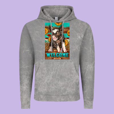 Western Pig Garden Vintage Hoodie Designed By Lillyallendesigns