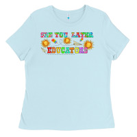 Baby Blue see you later educators  libbey glass Ladies Tee - HRA Design Shop