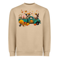 Fall Farm Animals Truck Nancy Heavyweight Sweatshirt | Teevron