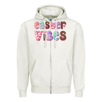Oatmeal Heather Easter vibes Zipper Hoodie - RanaPortraitStore