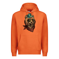 Carrot Bear cowboy bandana glasses Premium Hoodie - HowdyJamesFarm