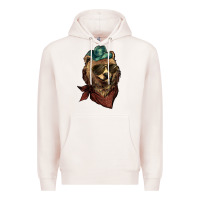 Bear Cowboy Bandana Glasses Premium Hoodie | Teevron
