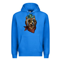 True Royal Bear cowboy bandana glasses Premium Hoodie - HowdyJamesFarm