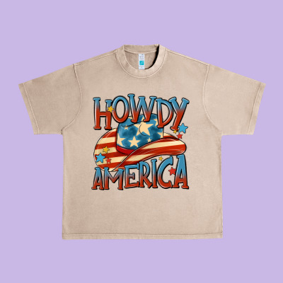 Howdy America Urban Heavy Tee Designed By Maliassmallbusiness