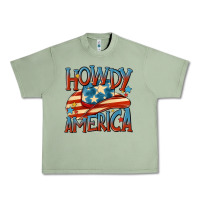 Oil Green howdy america Urban Heavy Tee - MaliasSmallBusiness