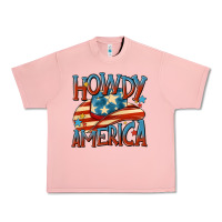 Salmon howdy america Urban Heavy Tee - MaliasSmallBusiness