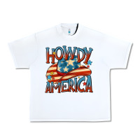 White howdy america Urban Heavy Tee - MaliasSmallBusiness