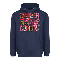 Navy Cooler than Cupid Valentine's Day Heavyweight Hoodie - HowdyJamesFarm
