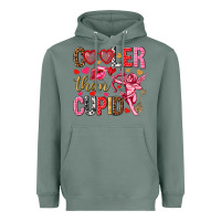 Sage Cooler than Cupid Valentine's Day Heavyweight Hoodie - HowdyJamesFarm
