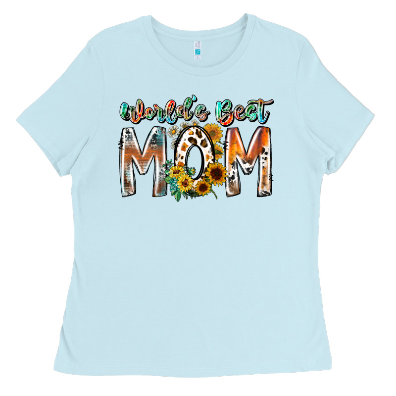 World Is Best Mom Ladies Tee by RacoonDesign | Teevron