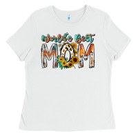 White world is best mom Ladies Tee - RacoonDesign