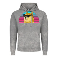 Cloud Rock doge coin bitcoin hodl retro sunset Vintage Hoodie - Jasminsmagicworld