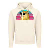 Vintage Artic doge coin bitcoin hodl retro sunset Vintage Hoodie - Jasminsmagicworld