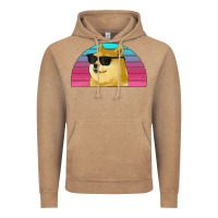 Vintage Coffee doge coin bitcoin hodl retro sunset Vintage Hoodie - Jasminsmagicworld