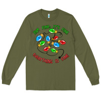 Army Green i'm fine it's fine everything is fine Long Sleeve Tee - MaliasSmallBusiness