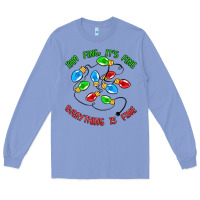 Colony Blue i'm fine it's fine everything is fine Long Sleeve Tee - MaliasSmallBusiness