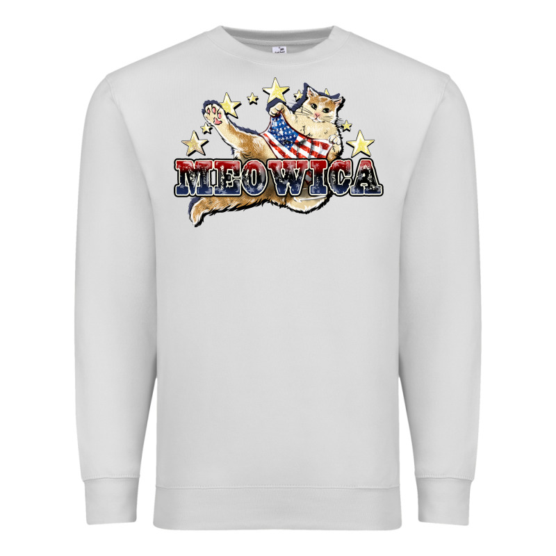 Meowica Cat 4th Of July Premium Sweatshirt by HowdyJamesFarm | Teevron