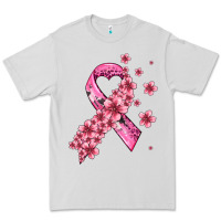 Dove Grey pink cancer ribbon Premium Tee - AdoDesignShop