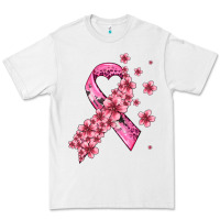 White pink cancer ribbon Premium Tee - AdoDesignShop