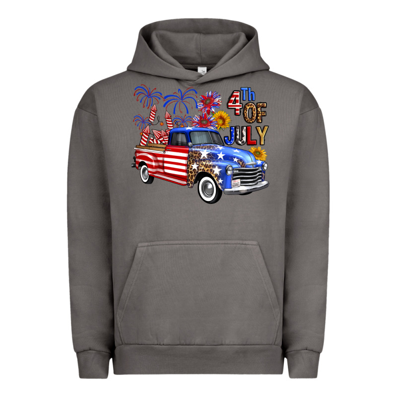 Western Truck Fourth Of July America Urban Hoodie by FaDigitalArtStudio | Teevron