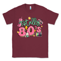 Burgundy totally 80s retro vintage Classic Tee - MaliasSmallBusiness