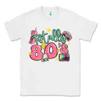 White totally 80s retro vintage Classic Tee - MaliasSmallBusiness