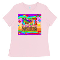 Bubblegum Pink love is all that matters Ladies Tee - HRA Design Shop